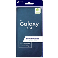 エアージェイ Galaxy A54 5G(SC-53D/SCG21)用PUレザー手帳型ケース ブルー AC-A54 PB BL