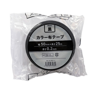 Forestway カラー布テープ 0.2mm厚 50mm×25m 黒 30巻 FC443SA-イメージ2