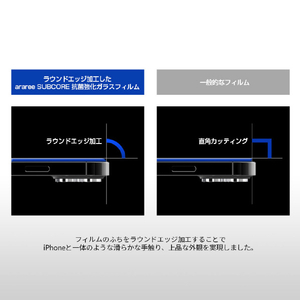 araree iPhone 14用抗菌強化ガラスフィルム SUBCORE クリア AR24677I14-イメージ8