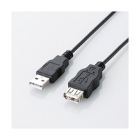 エレコム USB2．0延長ケーブル(1．0m) ブラック U2C-JE10BK