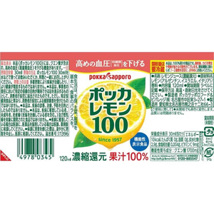 ポッカサッポロ ポッカレモン100 120mL×24本 FCN3006-イメージ2