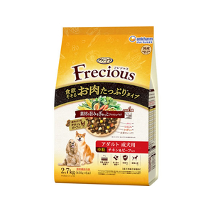 ユニ・チャーム グラン・デリ Frecious アダルト成犬用 食欲そそるお肉たっぷりタイプ チキン&ビーフ入り 中粒 2.7kg FCJ095J-イメージ1
