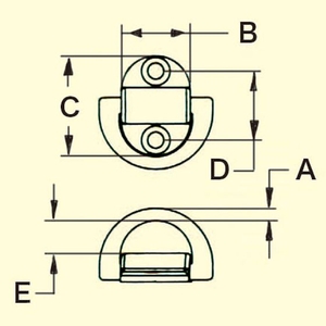 エスコ 21x20.8mm ウォール金具 ステンレス製 10個 FCD429R-EA638BT-31B-イメージ3