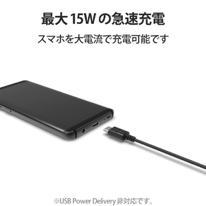 エレコム 極細USB Type-Cケーブル(1．5m) ブラック MPA-ACX15BK-イメージ3