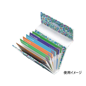 リヒトラブ FLOWER IMAGE 通帳ホルダー 6ポケット 青 F114321-D1184-8-イメージ2