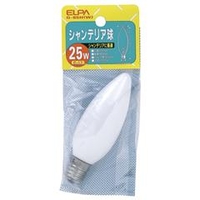 エルパ 25W シャンデリア球 ホワイト G-65H(W)