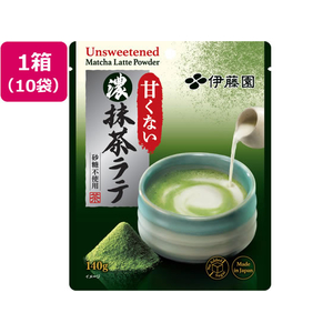 伊藤園 甘くない濃い抹茶ラテ 140g×10袋 FCG425V-イメージ1