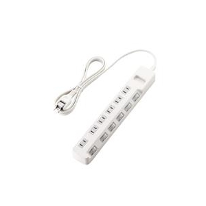 エレコム 個別スイッチ付 省エネタップ(6個口・2．0m) ホワイト T-E5A-2620WH-イメージ1