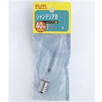 エルパ シャンデリア球 E17口金 40W クリア 1個入り G-66H(C)