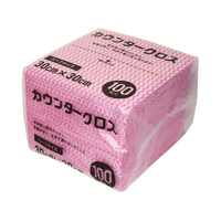 大和物産 カウンタークロス30×30cm ピンク 100枚入 FCJ886R-#81100
