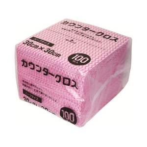 大和物産 カウンタークロス30×30cm ピンク 100枚入 FCJ886R-#81100-イメージ1