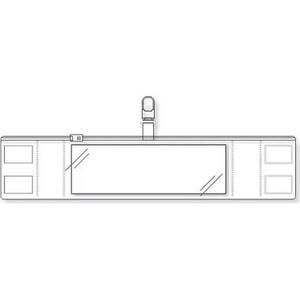 ユニット 420×90mm 腕章(差込式・クリップタイプ／白) FCJ062N-EA983RG-65-イメージ1
