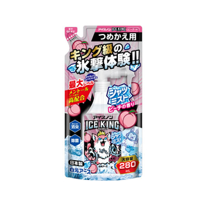 白元アース アイスノン シャツミスト ICE KING ピーチの香り 詰替え FC619TF-イメージ1