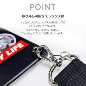 Design Skin iPhone XS/X用ケース HAND STRAP CASE BOREDOM/I hate you DSK14680I58-イメージ4