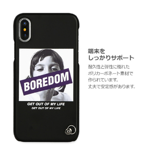 Design Skin iPhone XS/X用ケース HAND STRAP CASE BOREDOM/I hate you DSK14680I58-イメージ7