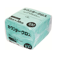 大和物産 カウンタークロス30×30cm グリーン 100枚入 FCJ887R-#81101