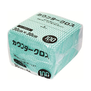 大和物産 カウンタークロス30×30cm グリーン 100枚入 FCJ887R-#81101-イメージ1