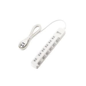 エレコム 個別スイッチ付 省エネタップ(6個口・3．0m) ホワイト T-E5A-2630WH-イメージ1
