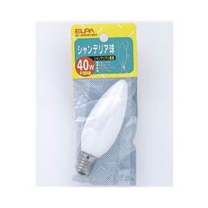 エルパ シャンデリア球 E17口金 40W ホワイト 1個入り G-66H(W)-イメージ1