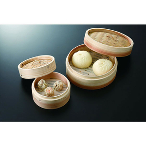 萬洋 竹の精 中華セイロ 直径18cm 蓋 FC16124-19004A-イメージ3