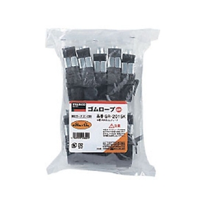 トラスコ中山 TRUSCO ゴムロープ金具 幅20mm×長1.5m 1Pk(袋)=10本 片端／フック付1.520210 FC355GR-5112389-イメージ4