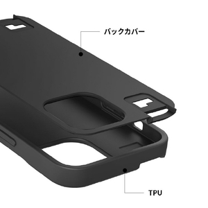araree iPhone 14 Pro用ハンドストラップケース BOAT ブラック AR24681I14PBK-イメージ5
