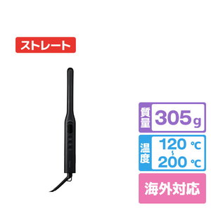 テスコム マイナスイオン スリムストレートアイロン ブラック TS368A-K-イメージ1