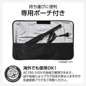 テスコム マイナスイオン スリムストレートアイロン ブラック TS368A-K-イメージ5