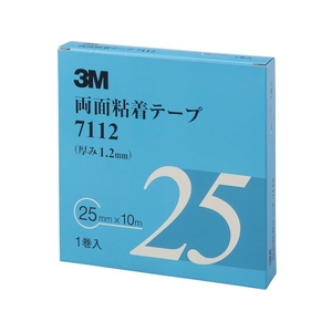 3M 両面粘着テープ 7112 25mmX10m 厚さ1.2mm 灰色 FC878WH-4753607-イメージ1