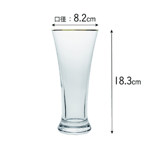 藤栄 フレアピルスナー金巻(325ml) LIBBEY FLARE PILSNER LB503ﾌﾚｱﾋﾟﾙｽﾅ-ｶﾅﾏｷ-イメージ9