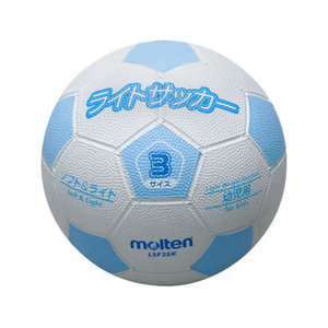 モルテン ライトサッカー 軽量3号球 白×サックス FCJ763D-LSF3SK-イメージ1
