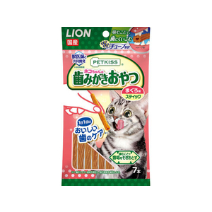 ライオン PETKISS ネコちゃんの歯みがきおやつ まぐろ味 スティック 14g FC66490-イメージ1