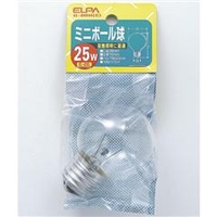 エルパ ミニボール球 E26口金 25W クリア 1個入り G-80H(C)