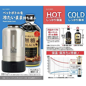 パール金属 H&Cストレージ ペットボトルカバー 345ml/500ml兼用 サテン D6683-イメージ4