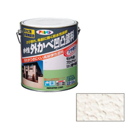 アサヒペン 水性外かべ凹凸塗料ツヤあり 3L アイボリー FC947PN
