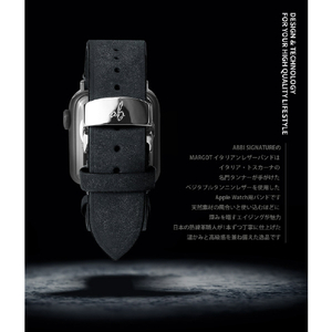 ABBI SIGNATURE Apple Watch用MARGOTイタリアンレザーバンド(49/46/45/44/42mm) ブラック ABS27683AW-イメージ4