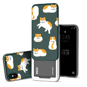 Design Skin iPhone XS/X用ケース SLIDER GRAPHIC キティキャット DSK14683I58-イメージ1