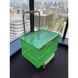 トラスコ オリコン 薄型折りたたみコンテナ スケルコン ５０Ｌ ロックフタ付 透明グリーン TRUSCO 折りたたみコンテナ“スケルコン” 薄型タイプ（スライドロックフタ付） TSK-C50B--GN-イメージ8