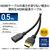 エレコム HDMI延長ケーブル(0．5m) ブラック DH-HDEX05BK-イメージ2