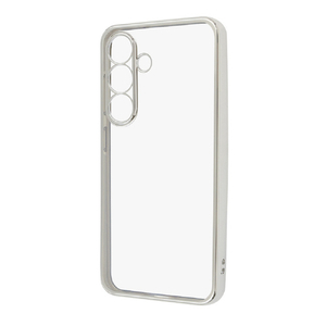 レイアウト Galaxy S25用Like standard 精密設計 カメラ保護 衝撃吸収 バンパー メタリック TPUソフトケース シルバー RT-GS25PFC2/SVM-イメージ1