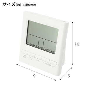 ニトリ 電波置時計 ホワイト ﾃﾞｼﾞﾀﾙﾄｹｲﾄﾛﾝWH-イメージ4