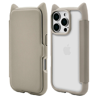 ラスタバナナ iPhone 16 Pro用MIMI 猫耳手帳型ハイブリッドケース トープ 8200IP461PBHPTA