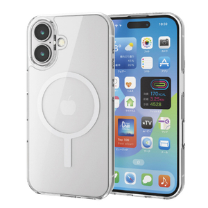エレコム iPhone 16用ハイブリッドケース MAGKEEP ホワイト PM-A24AMAG02WH-イメージ2