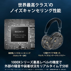 SONY ワイヤレスノイズキャンセリングステレオヘッドセット サンドストーン WH1000XM6 T-イメージ5