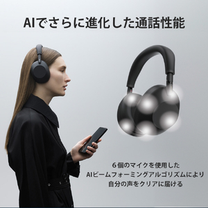 SONY ワイヤレスノイズキャンセリングステレオヘッドセット サンドストーン WH1000XM6 T-イメージ7