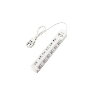 エレコム 一括&個別スイッチ付 省エネタップ(6個口・1．0m) ホワイト T-E7A-2610WH-イメージ1