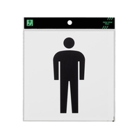 光 アクリルマットサイン 男マーク 160mm×160mm FC467GL-8365692