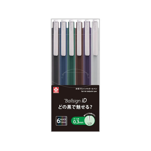 サクラクレパス ボールサインiDシングル03 6色セット FCJ914S-GBR403-6-イメージ1
