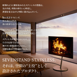 ナカムラ ～80V型対応 WALL SEVENSTAND A2 STAINLESS フラット ラージタイプ EQUALS・WALLシリーズ ステンレス WLTVP6316F-イメージ6