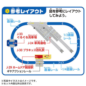 タカラトミー プラレール J-33 アクションタウン ぐるぐる洗車場 Pﾚ-ﾙJ33ｱｸｼﾖﾝﾀｳﾝｸﾞﾙｸﾞﾙｾﾝｼﾔ-イメージ7